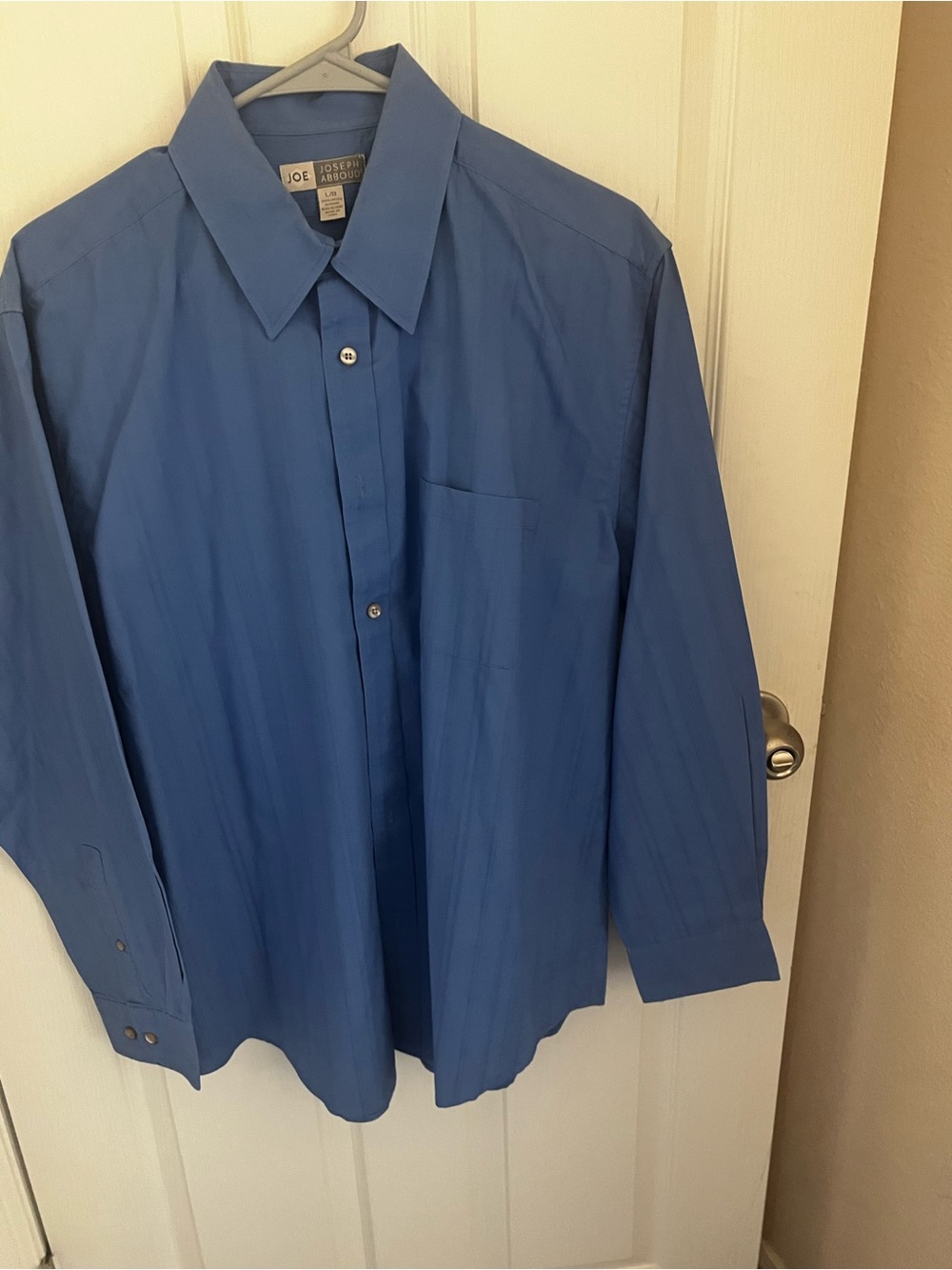 Joseph Abboud Men's Solid Royal Blue Dress Shirt